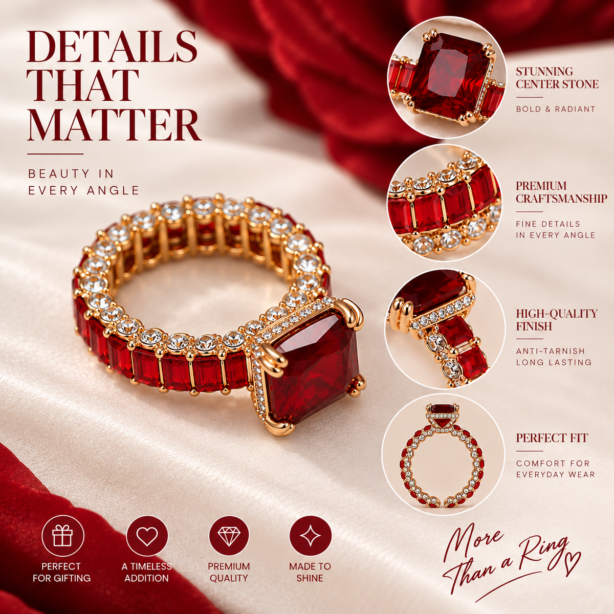 Heart of Fire Ruby Ring | Buy 1 Get 1 Free