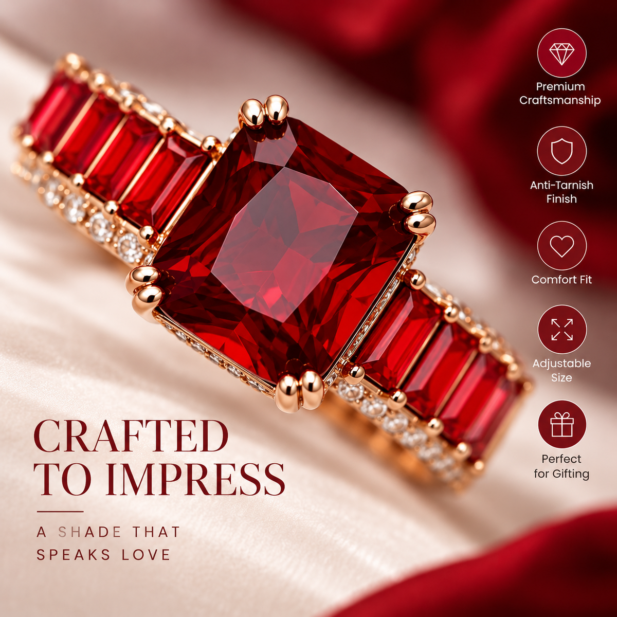 Heart of Fire Ruby Ring | Buy 1 Get 1 Free