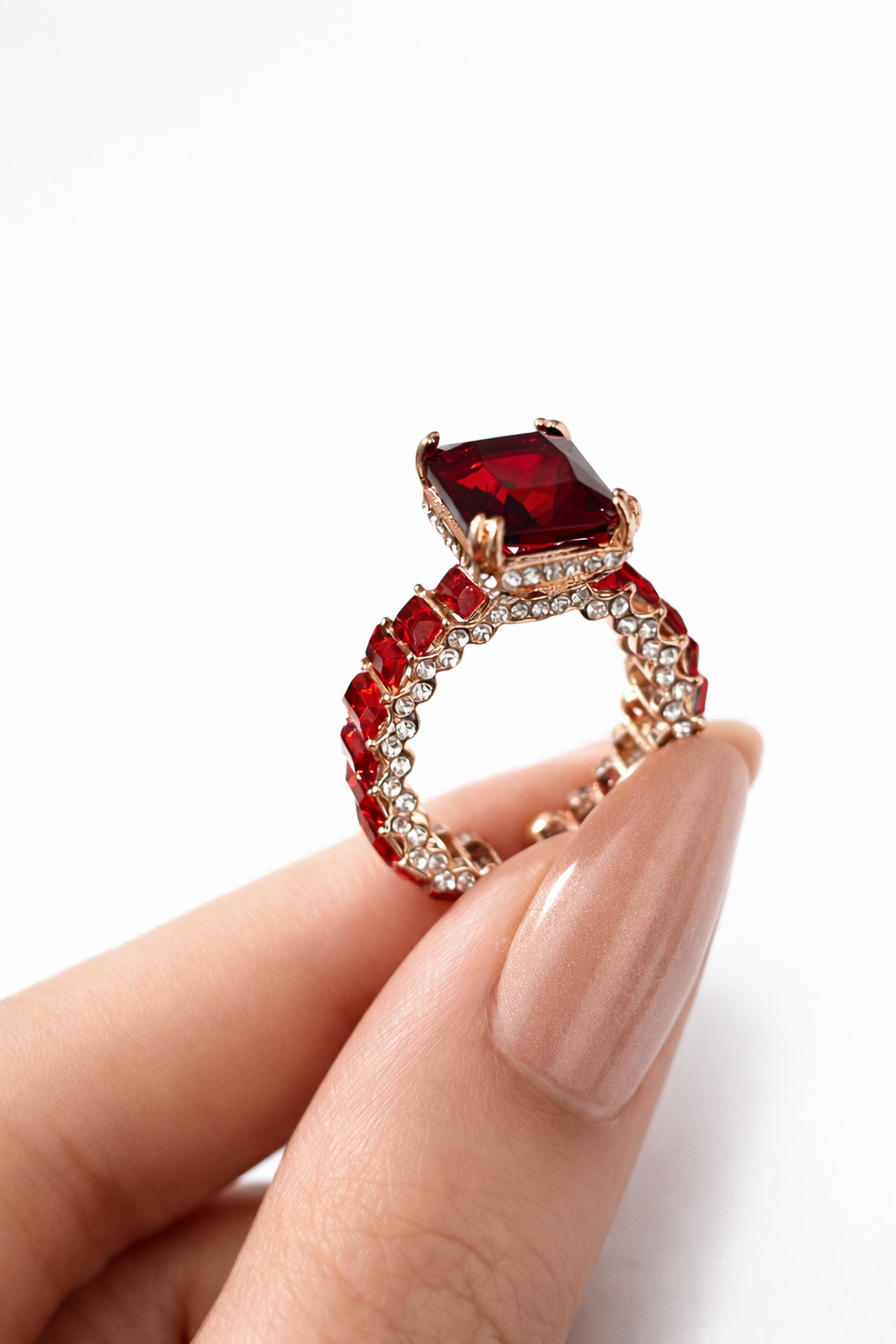 "Heart of Fire"❤️‍🔥Royal Ruby Ring by Ziara