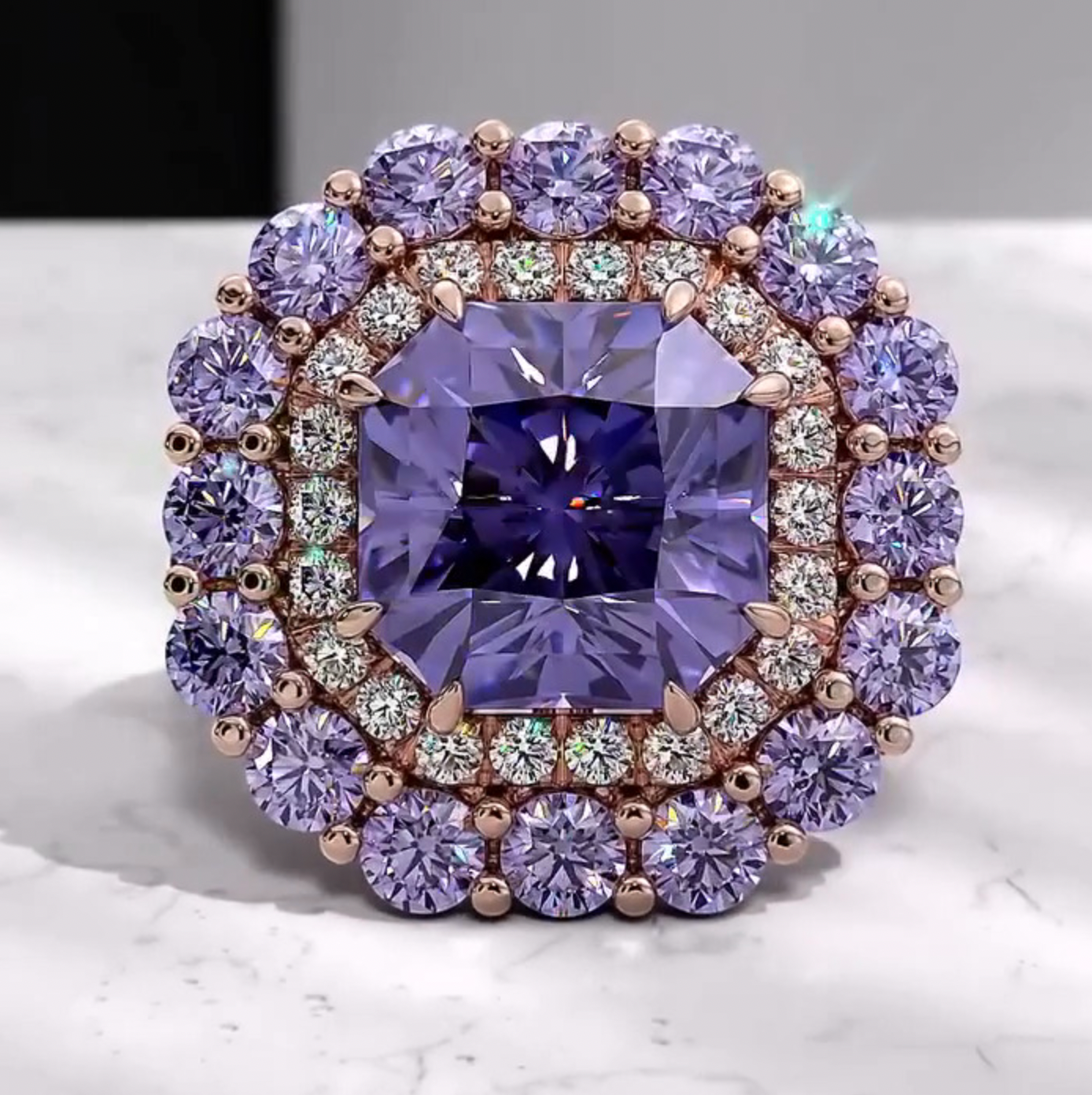 "Violet Vibrance"🔮 Signature Ring By Ziara